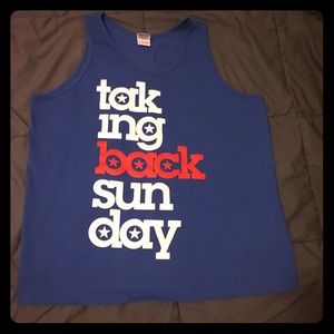 Blue Taking Back Sunday men’s sleeveless tank top